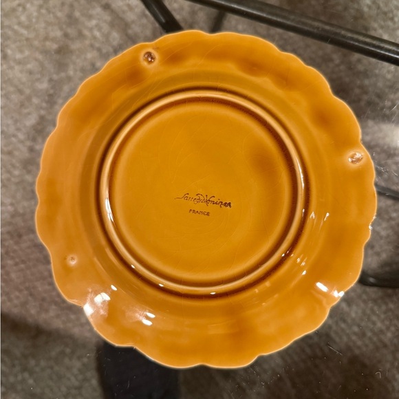 Sarreguemines Majolica Fruit apples Plate France Vintage Dessert plate 7.5 in - Picture 3 of 4